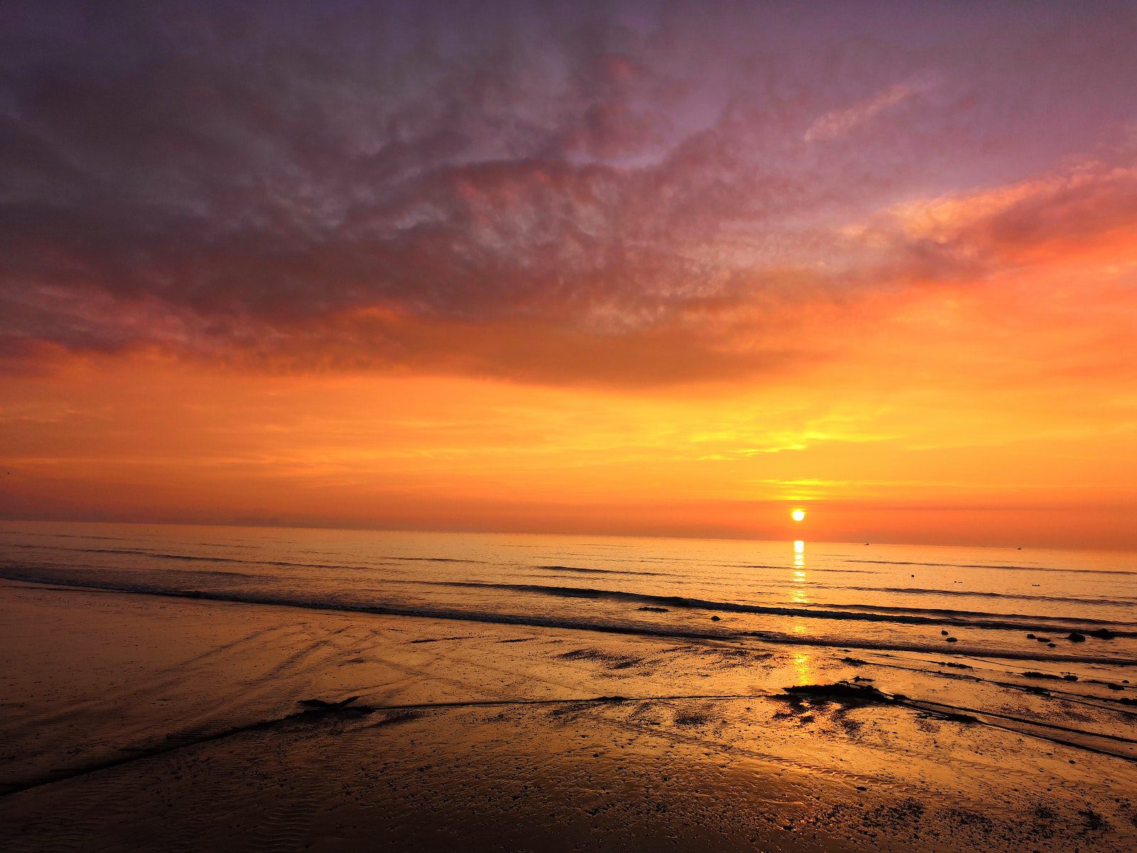 Scenic Sunset on a Beach